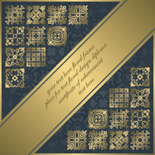 luxurious vintage backgrounds gold vector 04 vintage luxurious gold backgrounds background   