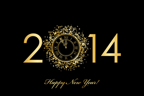 Creative 2014 New Year vector background set 07 Vector Background new year new creative background 2014   