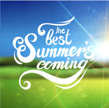 Summer landscape natural background vector 01 summer natural landscape background vector background   