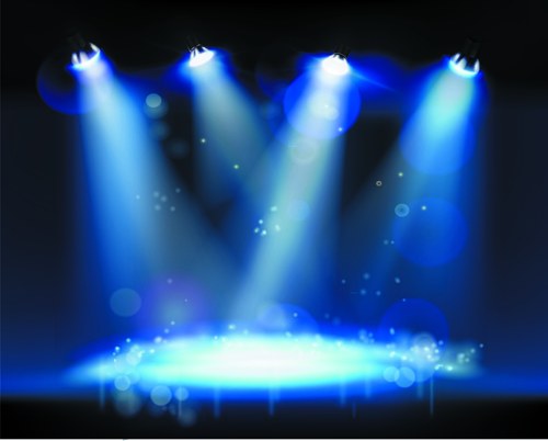 Stage and Spotlights design vector 03 stage spotlights spotlight lights   