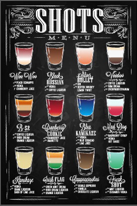 Hand drawn chalkboard drinks menu vector 02 menu hand drawn drinks chalkboard   