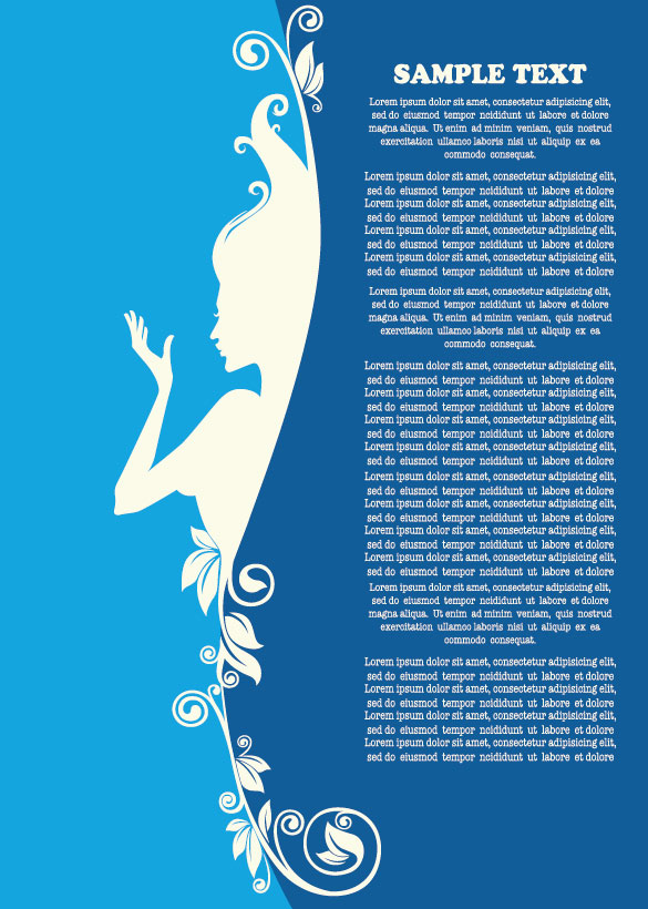 Beauty Silhouettes elements background vector 03 silhouettes silhouette elements element beauty   