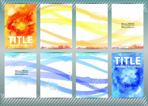 Best business flyers cover watercolor style vector 05 watercolor flyer design cover business   