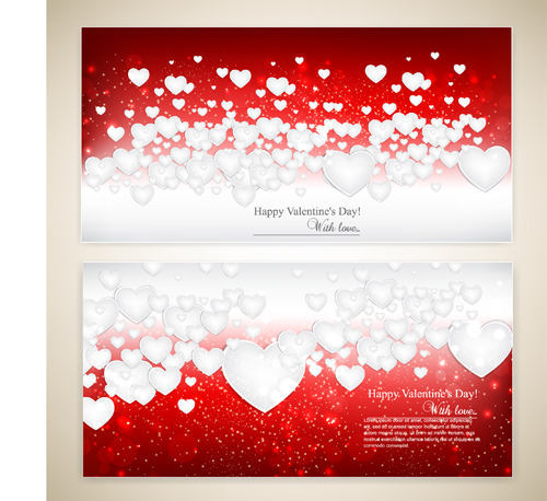 Red style Valentine cards design elements vector 06 Valentine red elements element cards card   