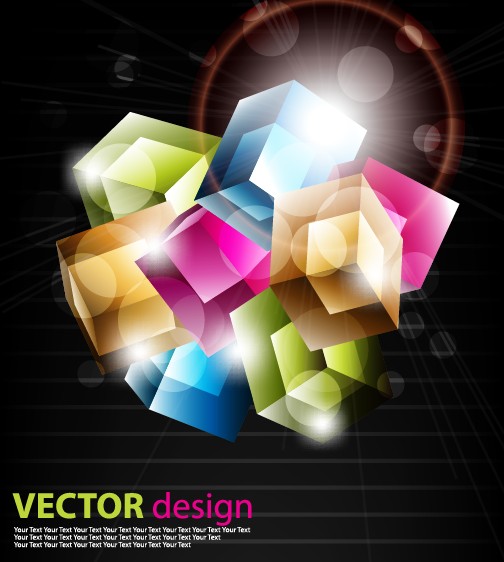 Color graphics with dark background vector 01 dark color   