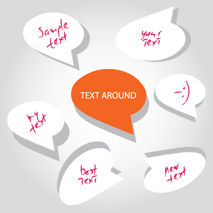 Talking around for you text design elements vector 02 Talking elements element around   