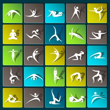 Sports paper icons vector set 03 sports Sport paper logos logo icons icon   