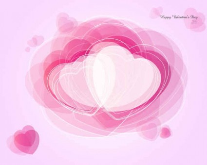 Abstract background with pink hearts vector pink hearts background abstract   