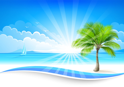 Summer sea background art 06 summer sea background   