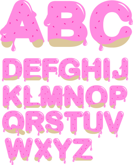 Diverse alphabet elements vector art 04 elements element Diverse alphabet   