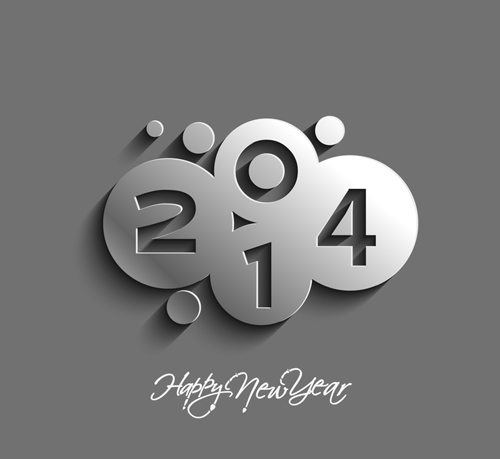 Creative 2014 New Year vector background set 03 Vector Background new year new creative background 2014   