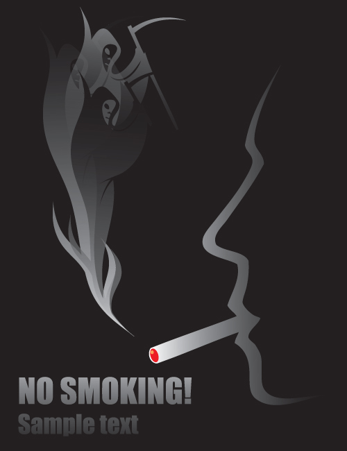 No Smoking Warning elements vector set 05 warning smoking No Smoking no elements element   