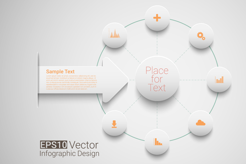 Place network infographics template vectors 04 template vector network infographics   