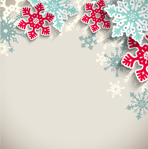 Beautifule paper snowflake christmas vector background 04 snowflake paper christmas Beautifule background   
