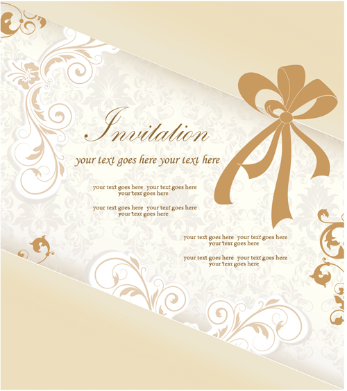 Floral elegant invitation cards vector set 04 invitation cards invitation floral elegant cards card   