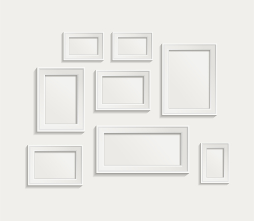 White frame on wall vector design 09 white wall frame design   