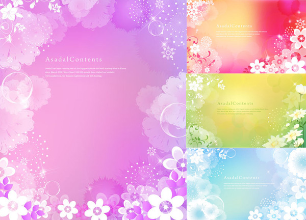 Realistic flowers background Vector file realistic flowers   