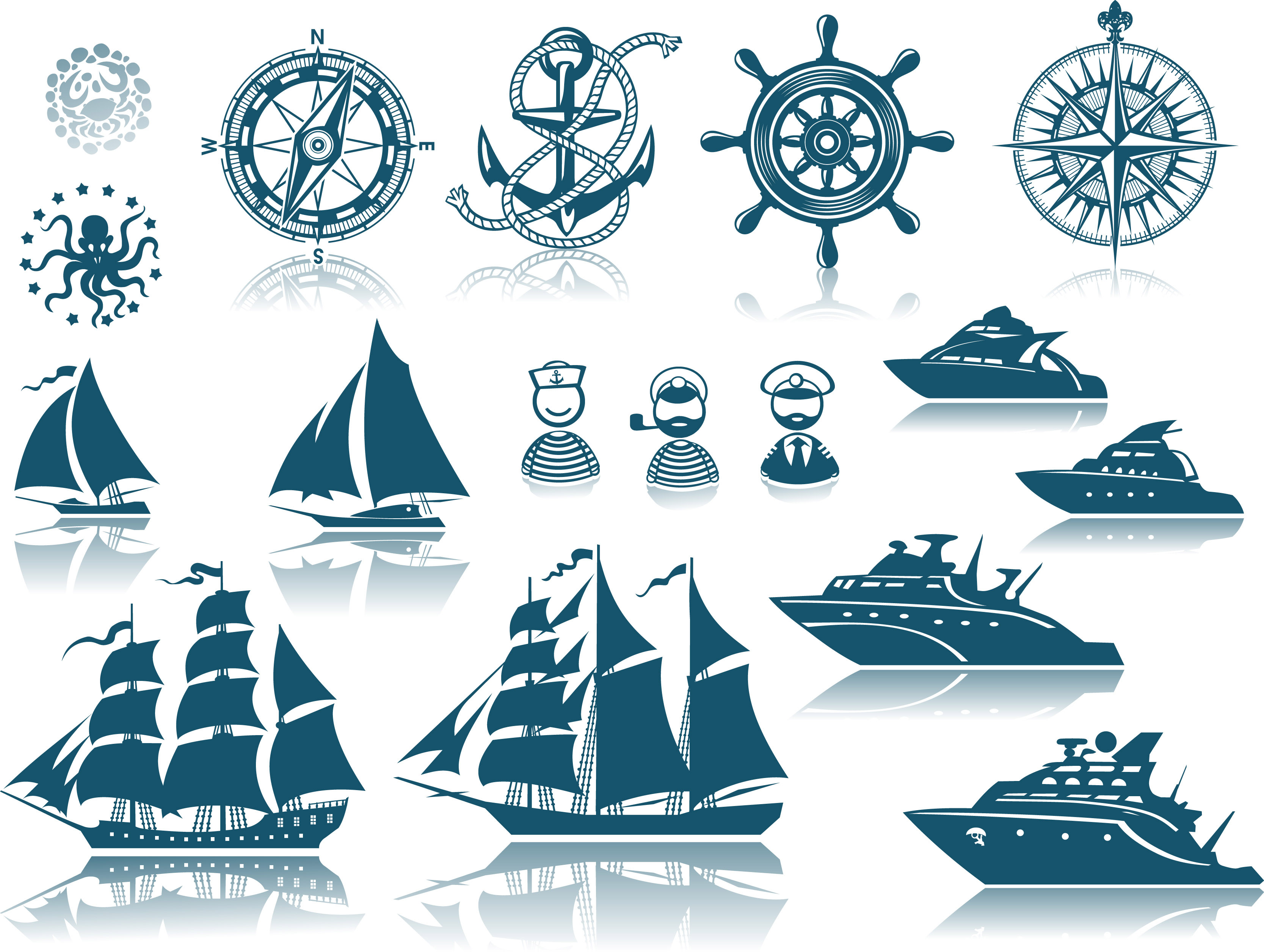 ships design elements vector set 01 ships elements element   