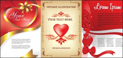 Heart card vector material heart card   