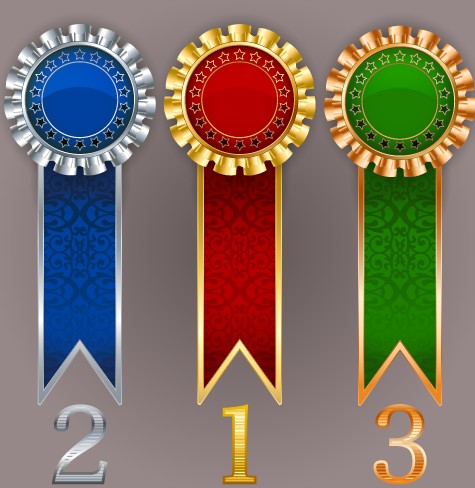 Creative colored award badges vector 02 creative colored badges badge award   