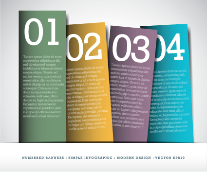 Numbers Banners design vector 02 numbers number banner   