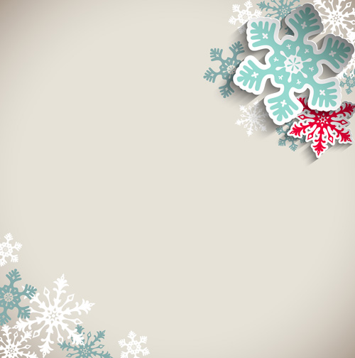 Beautifule paper snowflake christmas vector background 02 snowflake paper christmas Beautifule background   