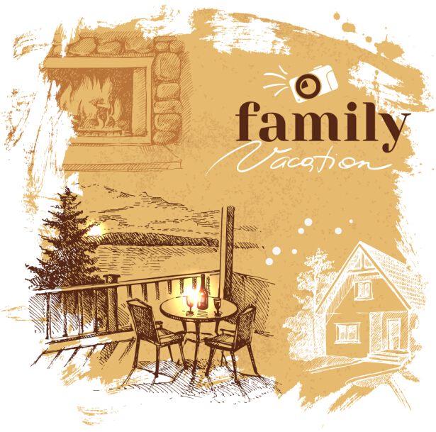 Family grunge background vector 01 grunge family background   