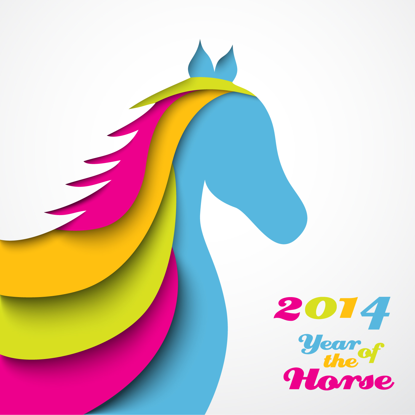 Abstract Horse 2014 New Year Background Vector 02 new year new background vector background abstract   