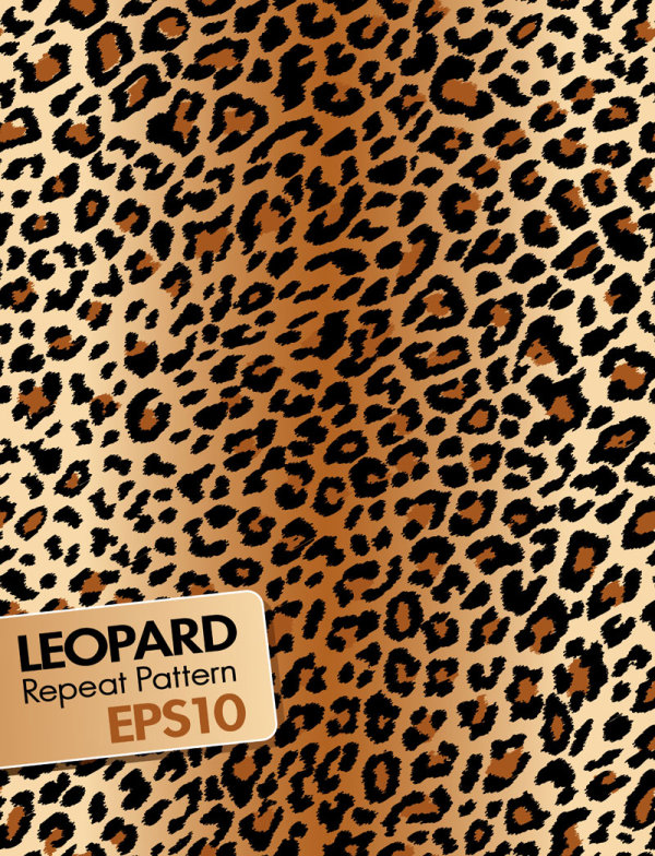 Leopard repeat pattern vector material repeat pattern material leopard   