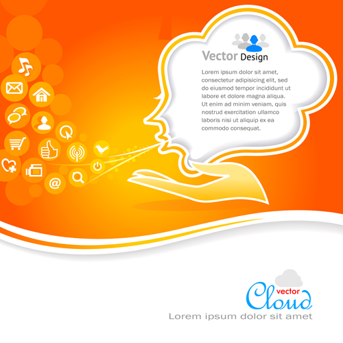 Business social template with cloud backgrounds 05 template social cloud background cloud business backgrounds background   
