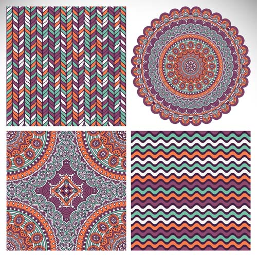 Mandala ornaments with seamless pattern vector 10 seamless pattern ornaments Mandala   