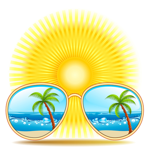 Summer travel with holiday background art vector 07 travel summer holiday background   
