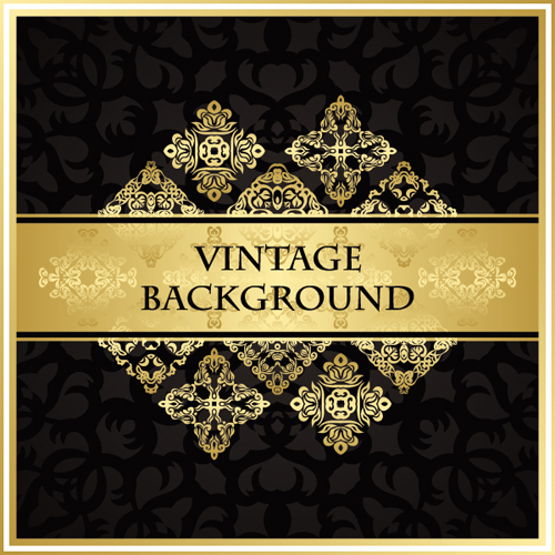 luxurious vintage backgrounds gold vector 06 vintage luxurious gold backgrounds   