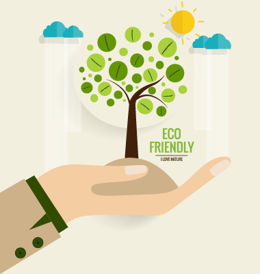 Eco friendly love nature vector template 09 template nature love eco friendly eco   