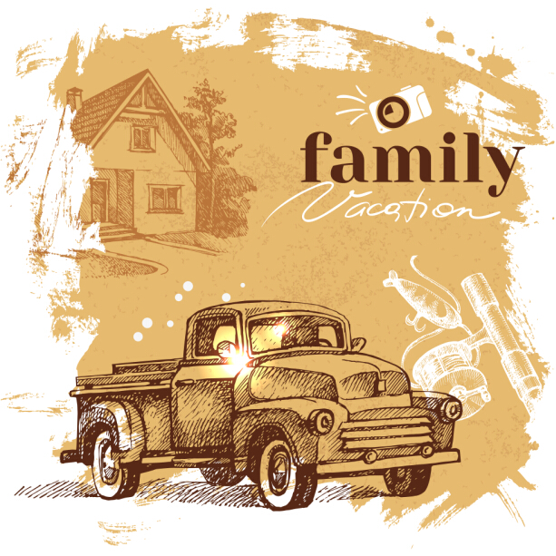 Family grunge background vector 04 grunge family background   