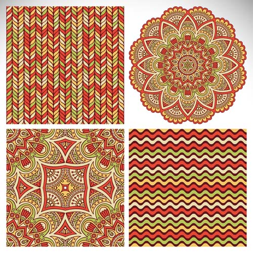 Mandala ornaments with seamless pattern vector 08 seamless pattern ornaments Mandala   