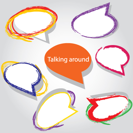 Talking around for you text design elements vector 01 text Talking elements element around   