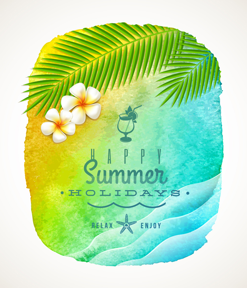 Enjoy summer time creative vector material 04 vector material summer Enjoy creative   
