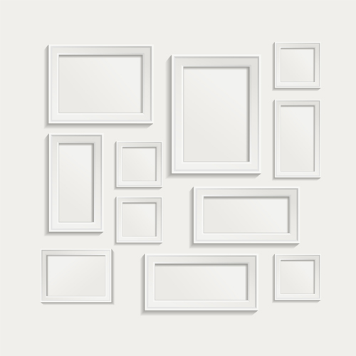 White frame on wall vector design 10   