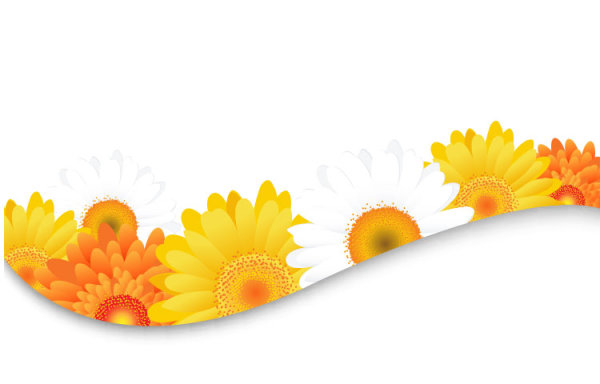 Sunflower elements background vector 03 sunflower elements element   