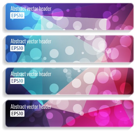 Halation abstract banner design vector set 01 halation banner abstract   