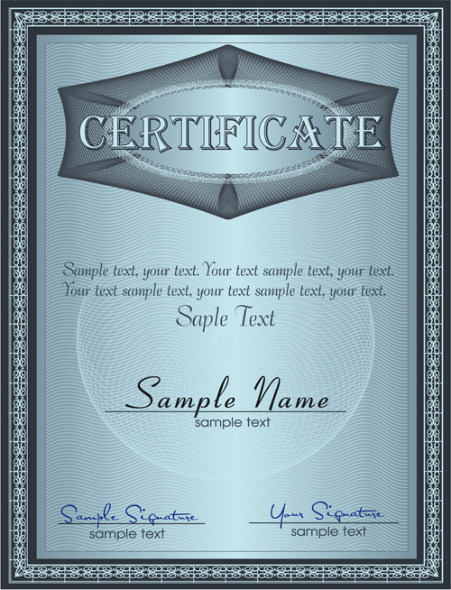 Vector Templates of certificates design set 04 templates template certificates certificate   