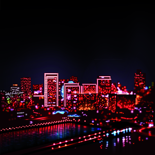 Night City with Neon design vector 01 night neon city   