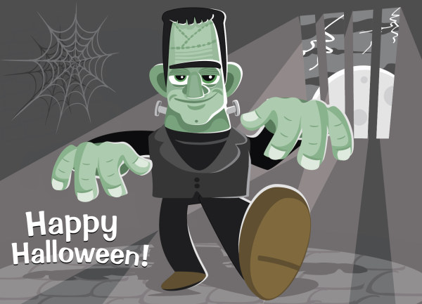 Funny halloween figures background vector halloween figures figure   