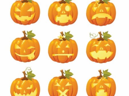 Free Vector Halloween Pumpkin Smileys vector smileys pumpkin halloween free   