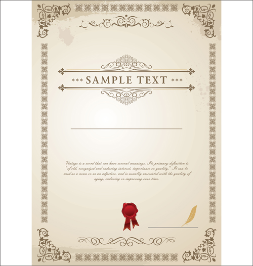 Vector Templates of certificates design set 01 templates certificates certificate   