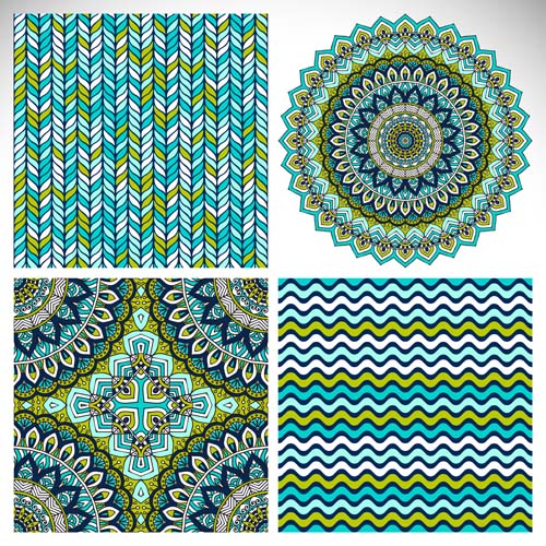 Mandala ornaments with seamless pattern vector 06 seamless pattern ornaments Mandala   