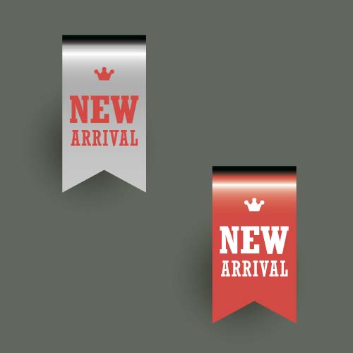 New labels design material vector 01 new material labels design   