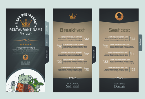 Restaurant menu price list creative vector 05 restaurant price creative   