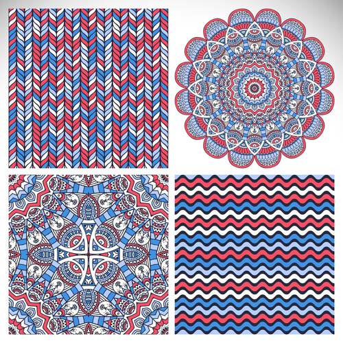 Mandala ornaments with seamless pattern vector 02 seamless pattern ornaments Mandala   